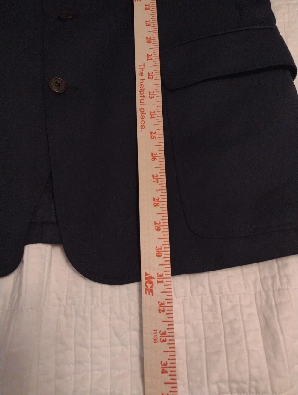 Vtg TravelSmith Blazer Jacket Men 42R Navy Sport Coat Made In USA